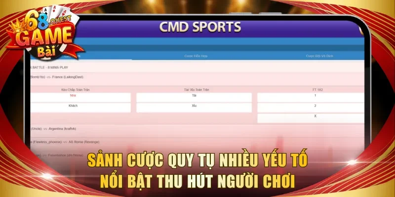 Sảnh cược quy tụ nhiều yếu tố nổi bật thu hút người chơi